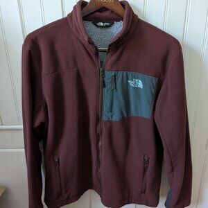 The North Face Jacket Mens L Red Full Zip Chimborazo Fleece Sherpa Lined Outdoor